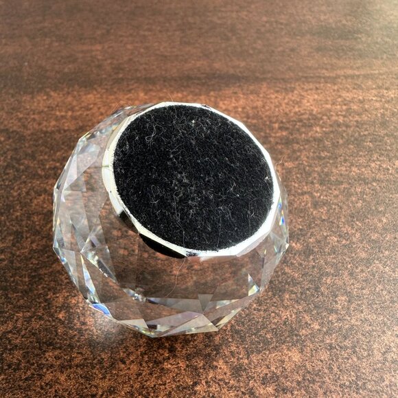 Baccarat Crystal Faceted Paperweight Vintage Modern - Picture 6 of 9